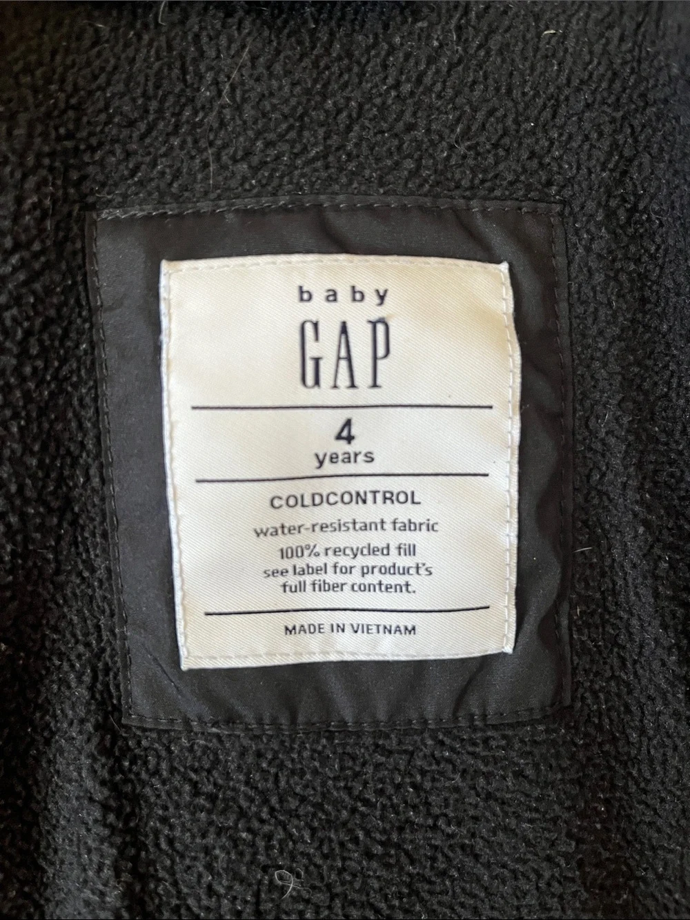 GAP Black Hooded Puffer Coat for Kids